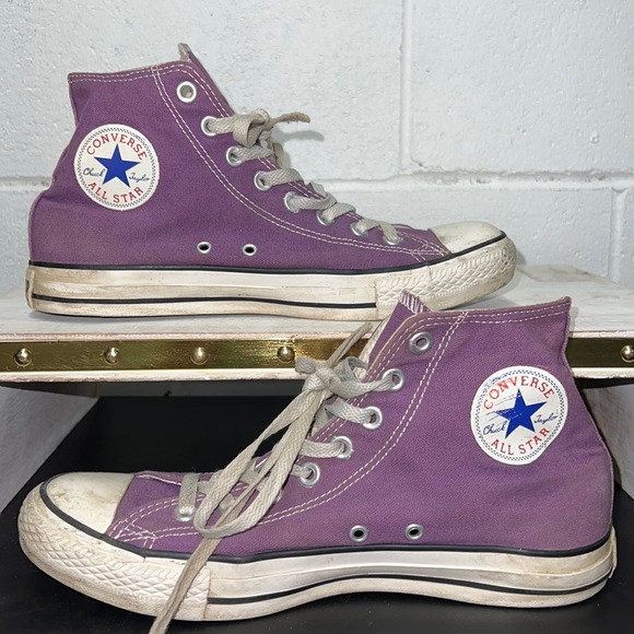 Converse All Star Chuck Taylor Men's Size 8 Womens 10 Purple High Top Shoes
